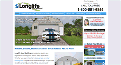 Desktop Screenshot of longlifesteelbuildings.com